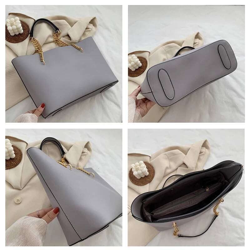 Casual Handbag Big Tote Leather For Ladies New Elegant Shoulder Bag Handbags Women Bags Designer Sac