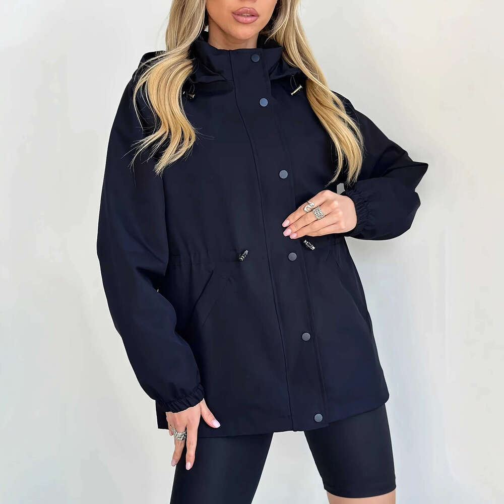 Women's Autumn New Waterproof Jacket Slim Fit Trench Coat Windproof Parka