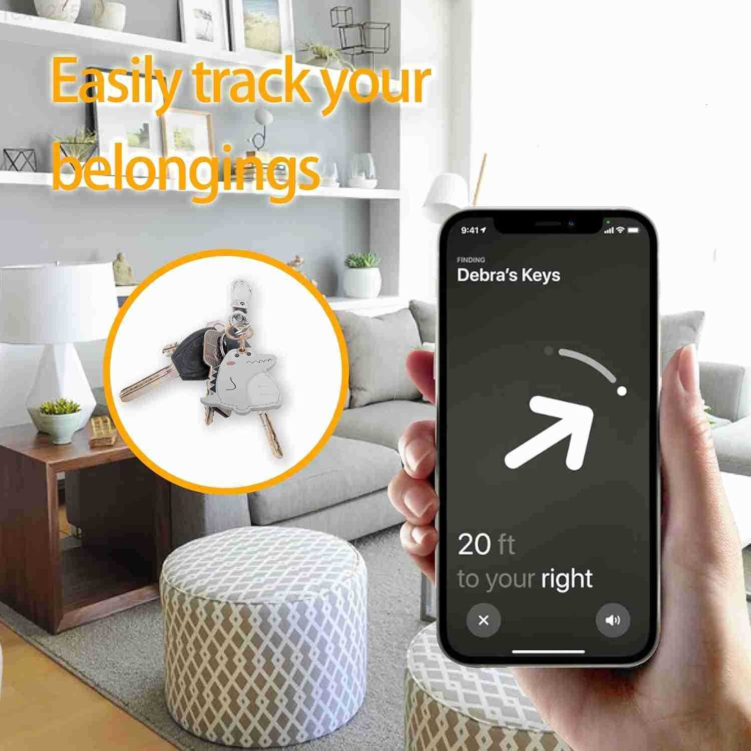 Keychain Case Holder Compatible withTag GPS Airtag Keychain Finder Tracker with Key Ring AntiScratch Protective Air Tag CoverW250911