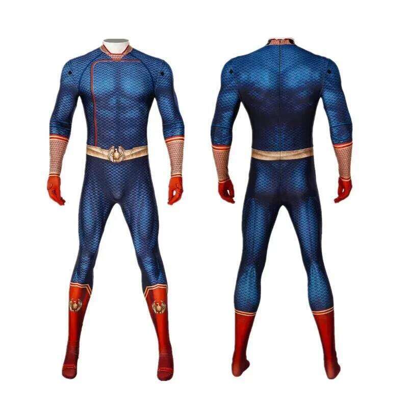 Homelander Jumpsuit The Boys Cosplay Homelander Cosplay Costume Fu ll Set Bodys uit Halloween Zentai Armor Suit Men