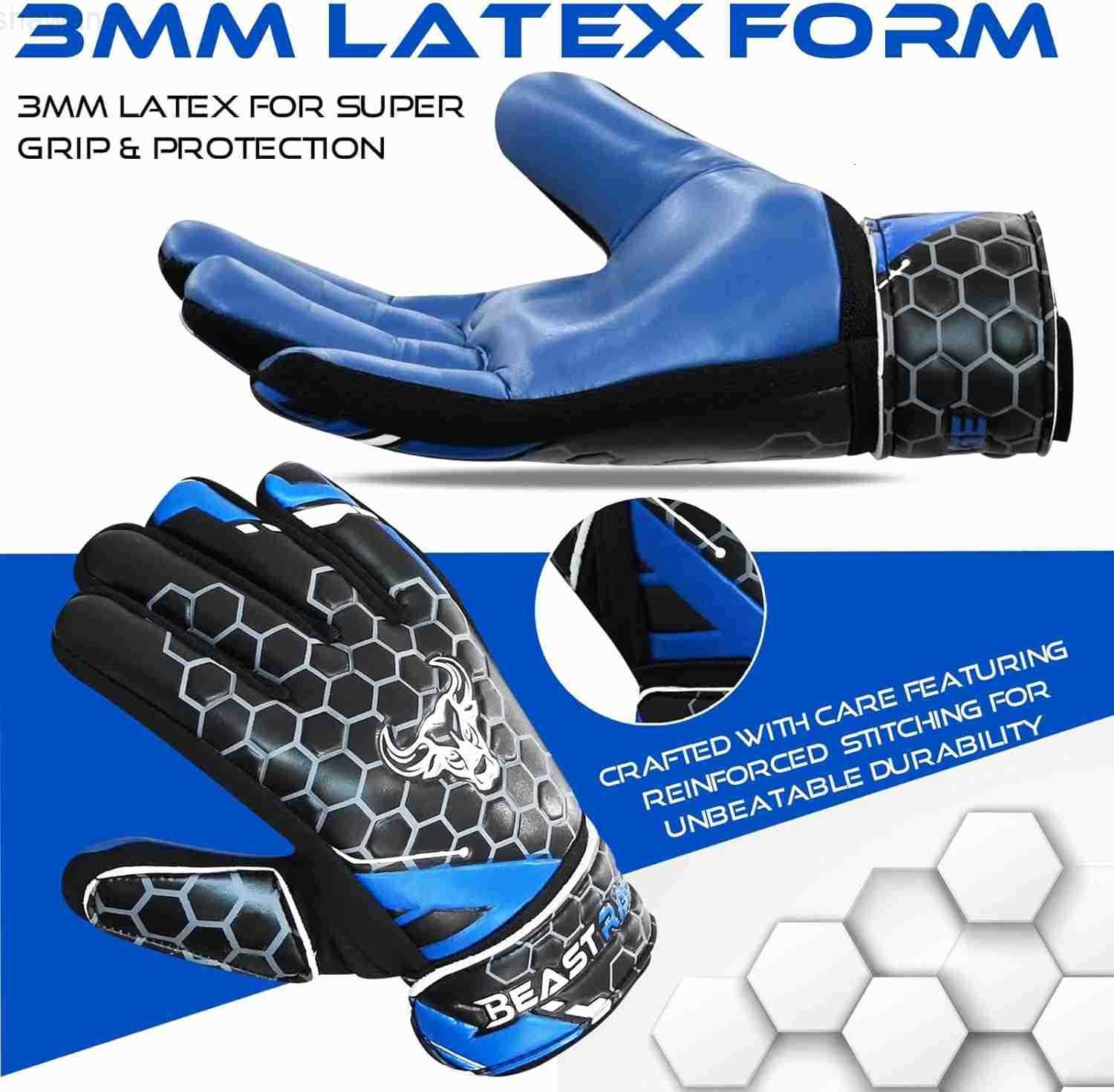 Soccer Goalkeeper Gloves for Kids Boys YouthSoccer Goalie Gloves 4MM AntiSlip Latex Palm Double Wrist SupportAll Weather Football GlovesW250911