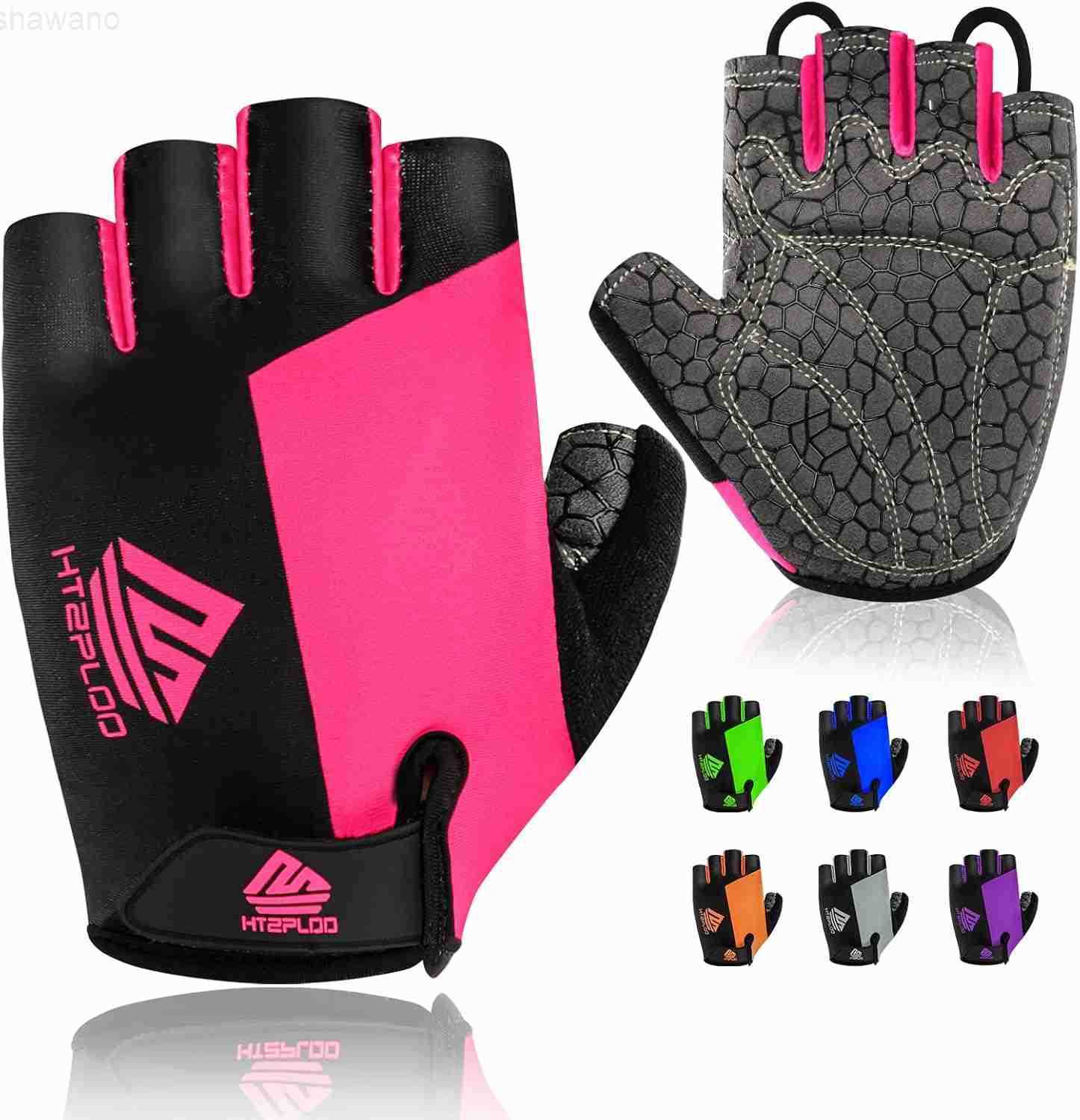 Bike Gloves for Men Women with AntiSlip ShockAbsorbing Pad Light Weight HalfFinger Cycling GlovesW250910