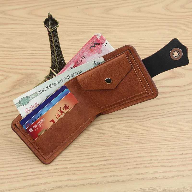 Mens Leather Wallet Short Purse for Man Wallets 2023 Credit Card Holder Money Bag Coin Bag Hasp Small Wallet Portafoglio Uomo W250911