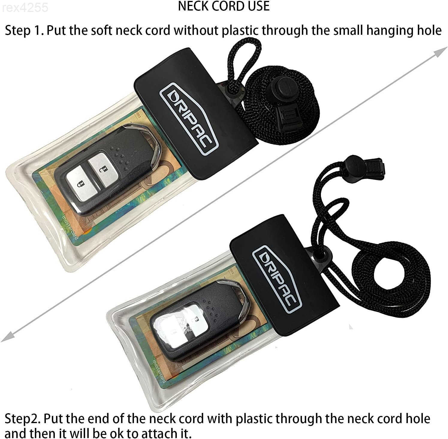 Waterproof Car Key FOB Case Waterproof Wallet Waterproof Holder Pouch For Key ID Badge Credit Card MoneyBlackW250911