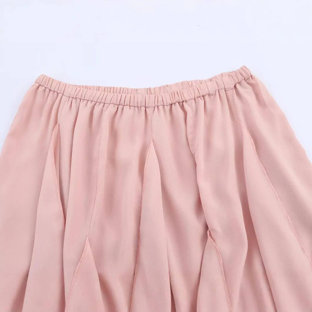 Women's Ruffled Mini High Elastic Waist Asymmetric Hem Spring and Summer New Casual Slim Chic Short Skirt dongdumaoyi