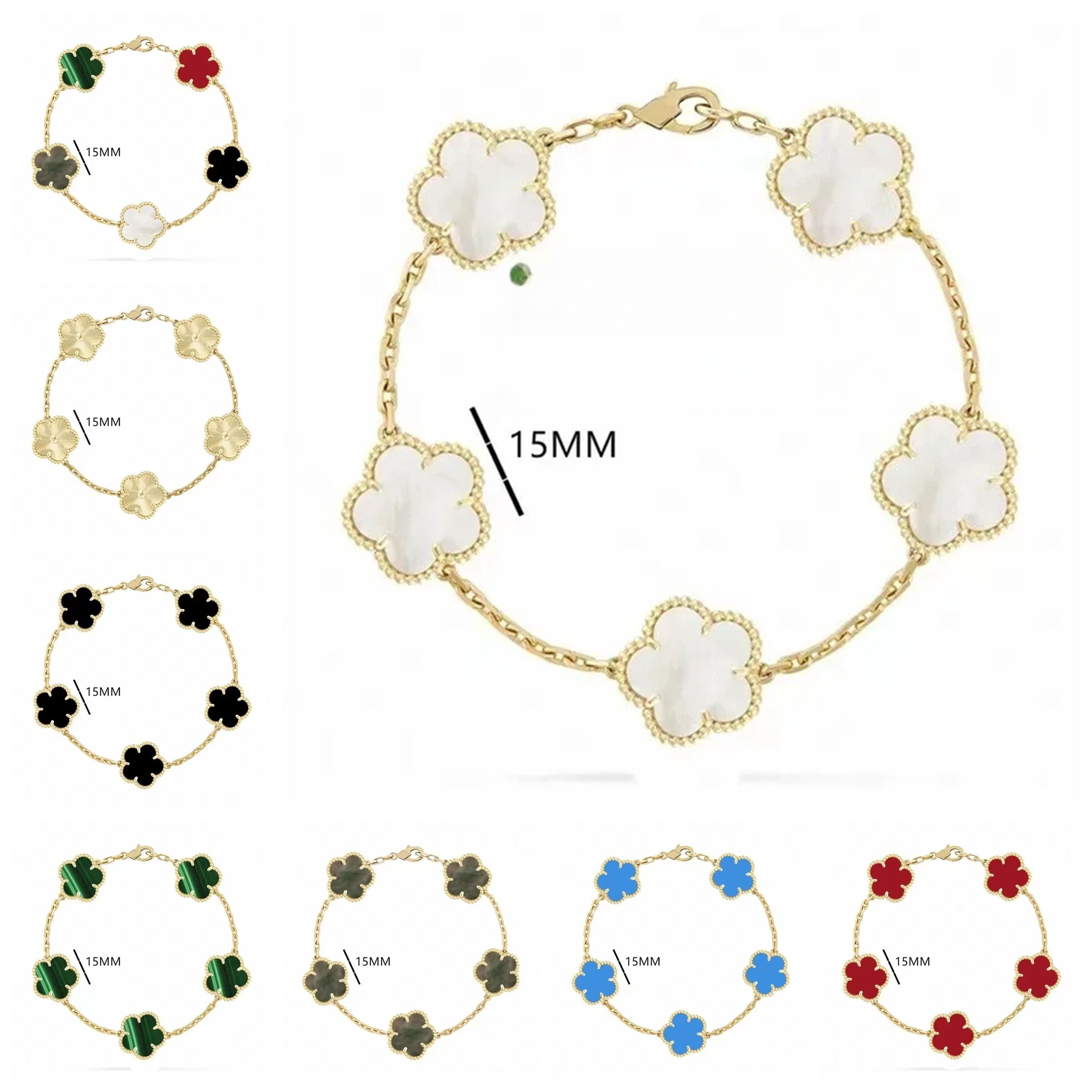 High quality luxury tennis clover jewlery designer bracelet for women four leaf clover bracelet designer jewelry woman designer gold charm bracelet 2025