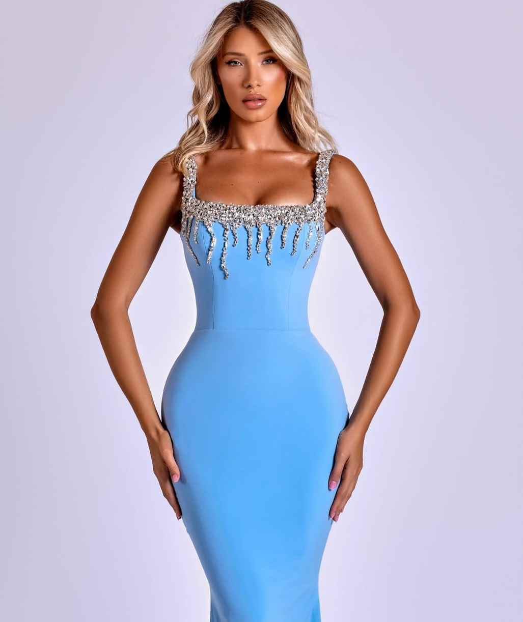 New Evening Dress Boat-Neck Mermaid Prom Gowns Shine Beads Satin Applique Prom Dress Sequined Robes De Mariee Size Customized vestido de novia L252083
