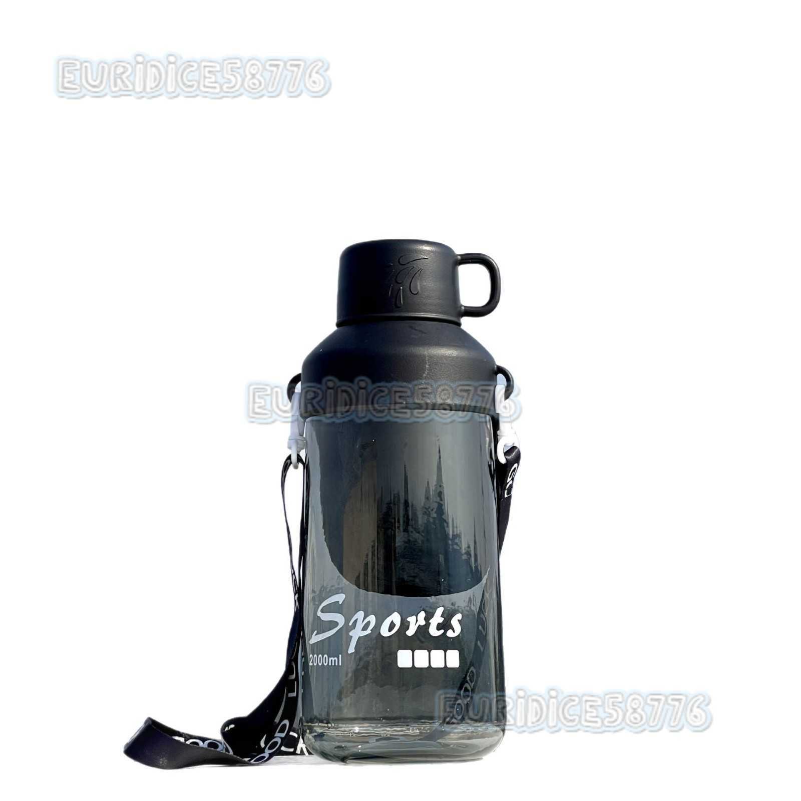 New Portable Strap Direct Drinking Water Bottle Outdoor High Temperature Resistant Sports Large Capacity Appearance Plastic Cup H250911
