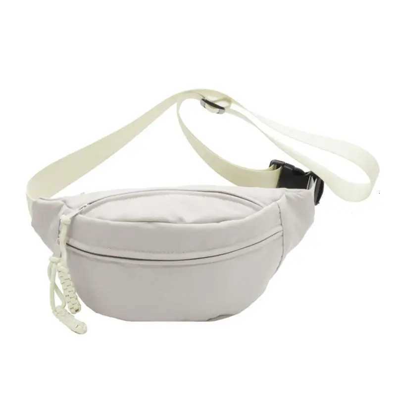 Ladies Casual Diagonal Cross Bag Fashionable Sports Niche Versatile Banana Bags Solid Color Canvas Chest Bags Z250911