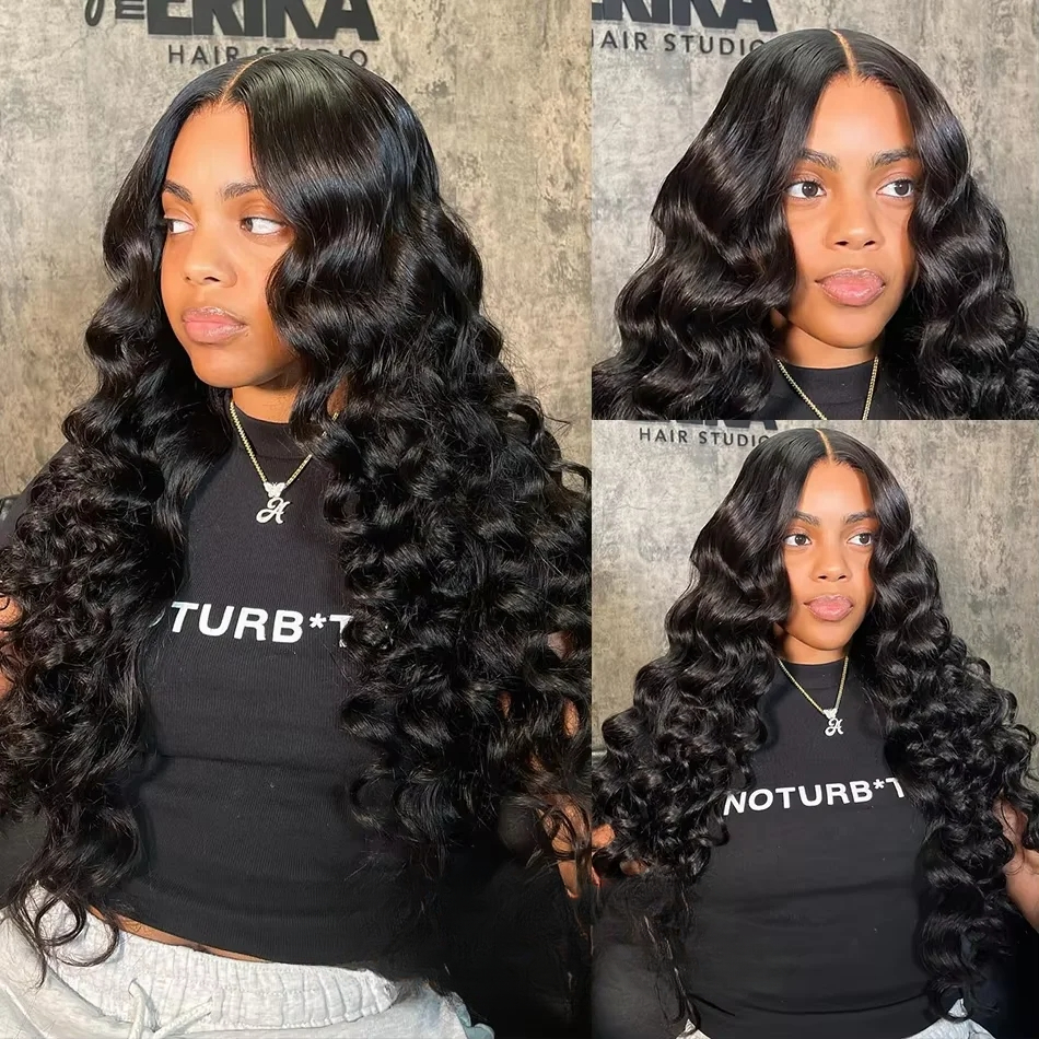 30 Inch Deep Wave Frontal Wigs 13x6 HD Lace Frontal Wigs Curly Human Hair Wigs Pre Plucked Brazilian 200 Density Glueless Wigs Ready To Wear For Women