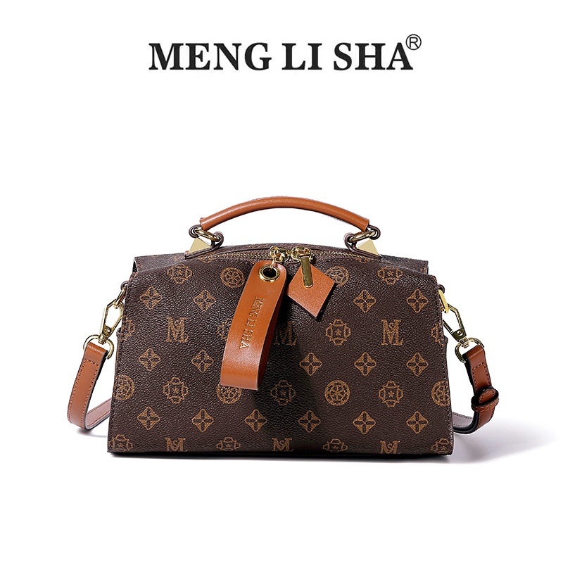 2025 New Retro Print Boston Pillow Bag for Women, Color Block Shoulder Crossbody Bag, Versatile Elegant Top-Handle Tote Bag