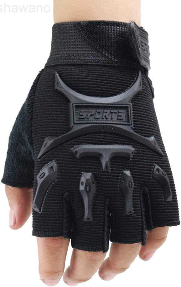 Long Keeper 49 Y Kids Half Finger Gloves Boys Girls Antislip Sport Tactical MittensW250911