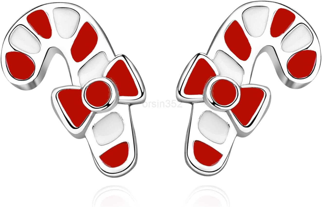 Christmas Reindeer Snowman Santa Christmas Tree Earrings for Women Sterling Silver Hypoallergenic Winter Party Christmas Stud Earrings Christmas Jewel