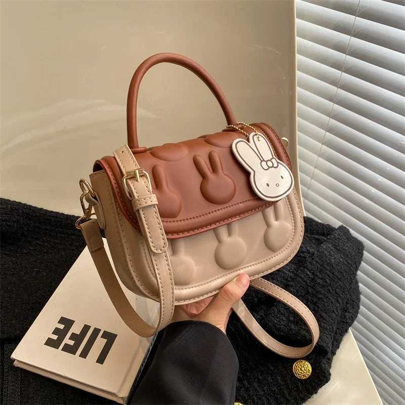 Mini Small Square Bag For Women Embossed Handbag Cute Cartoon Rabbit Crossbody Bag Lady Girls Phone Purse Travel Top Handle Tote W250911