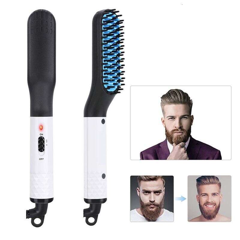 2024 Beard For Men Straightening Comb Hair Anti-Scald Ionic Straightener Brush