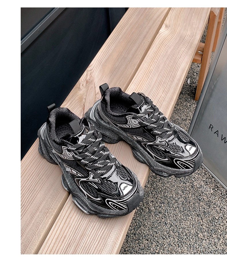 Mandela Women's Sneakers High Heel Casual Shoes for Men - Trendy Dad Style