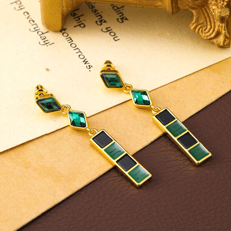 Sier Needle Geometric Long Tassel High-end Niche Light Elegant Vintage Style Earrings