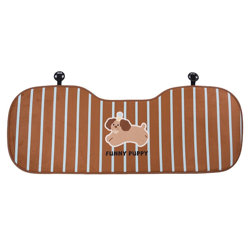 Fashion Cartoon Car Seat Cover Universal Personalized Striped Cute Puppy Print Seat Protector, Interior Decoration Fit Most Cars 250910