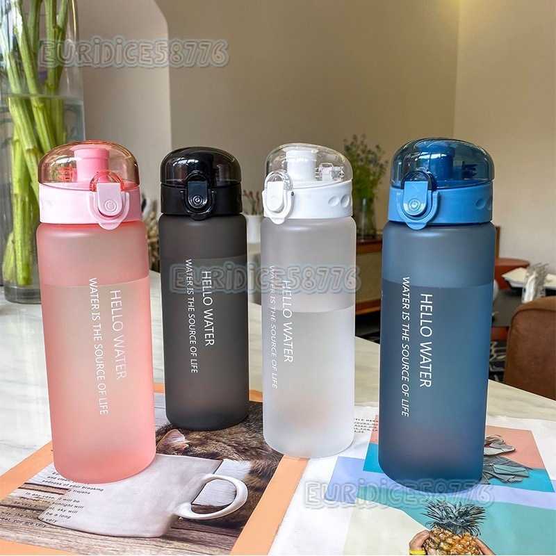 Frosted Water Cup High Appearance Large Capacity Portable Popup Lid Direct Drinking Outdoor Sports Water Bottle H250911