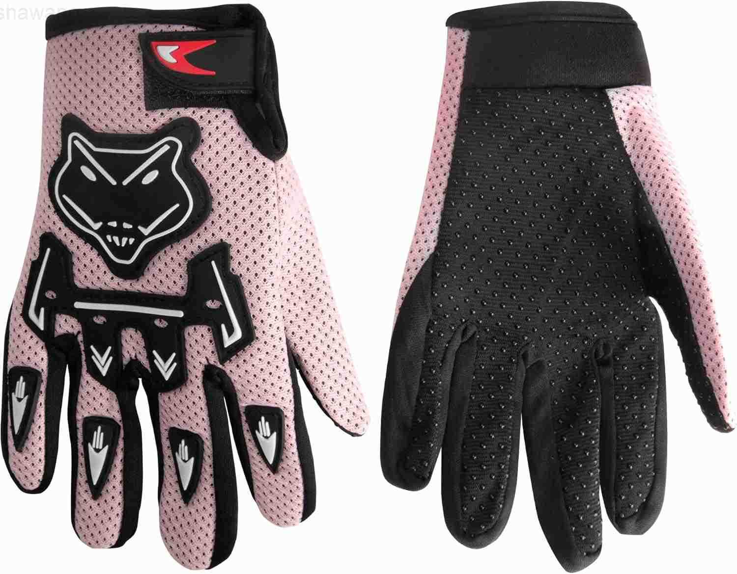 Dirt Bike Gloves Youth Power Sports Riding Gloves for Motorcycle BMX Mountain Bike ATV Full Finger Children Gloves for Outdoor Sports Cycling Camping 