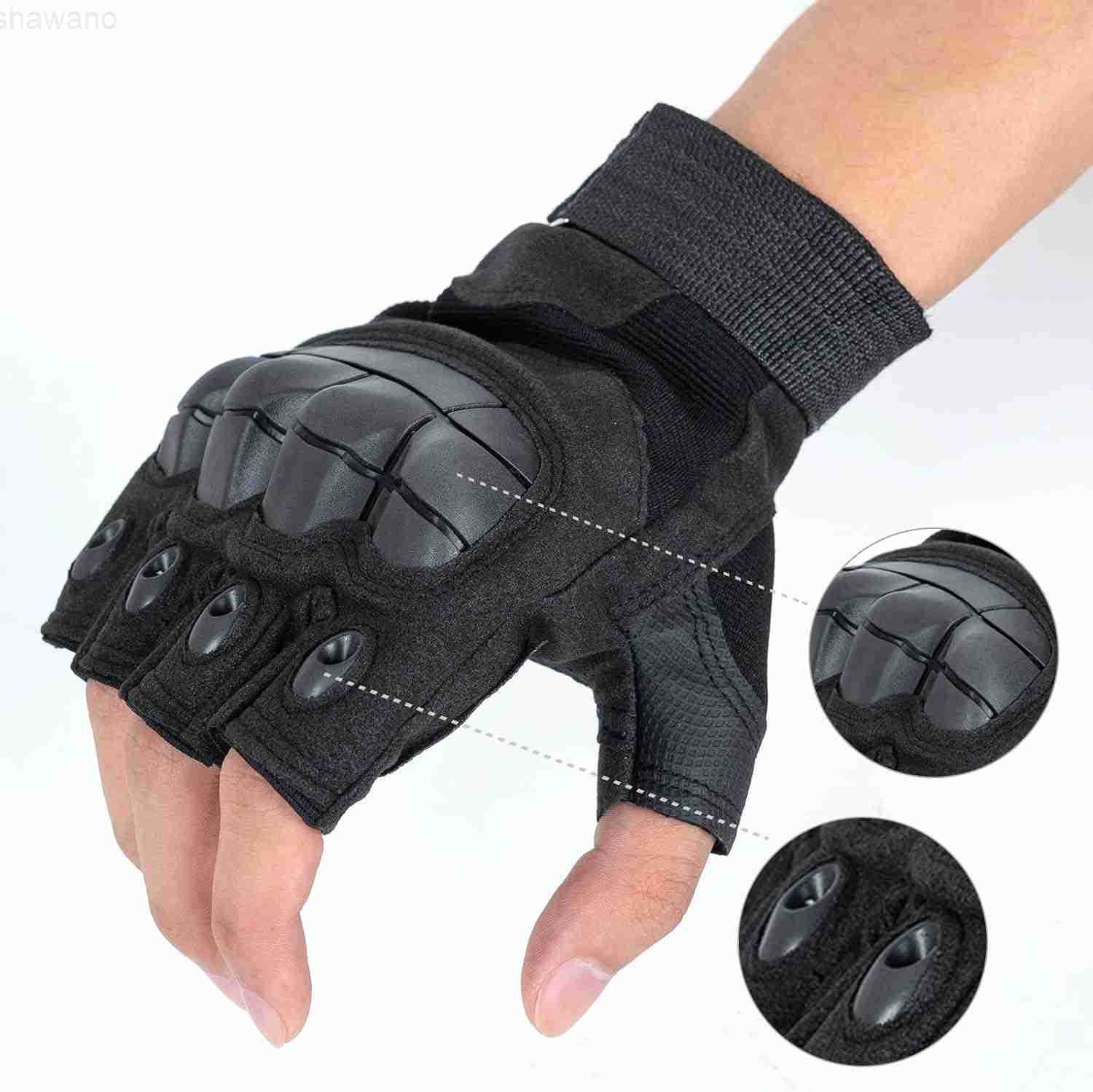 Tactical Fingerless Gloves Breathable NonSlip Impact Resistant Suitable for Outdoor Cycling Motorcycle Riding Rock ClimbingW250911
