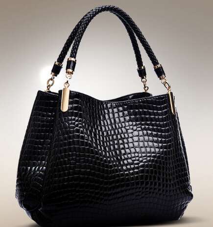 Fashion Trend Crocodile Pattern Portable Mature Temperament Handbag Women's Bag