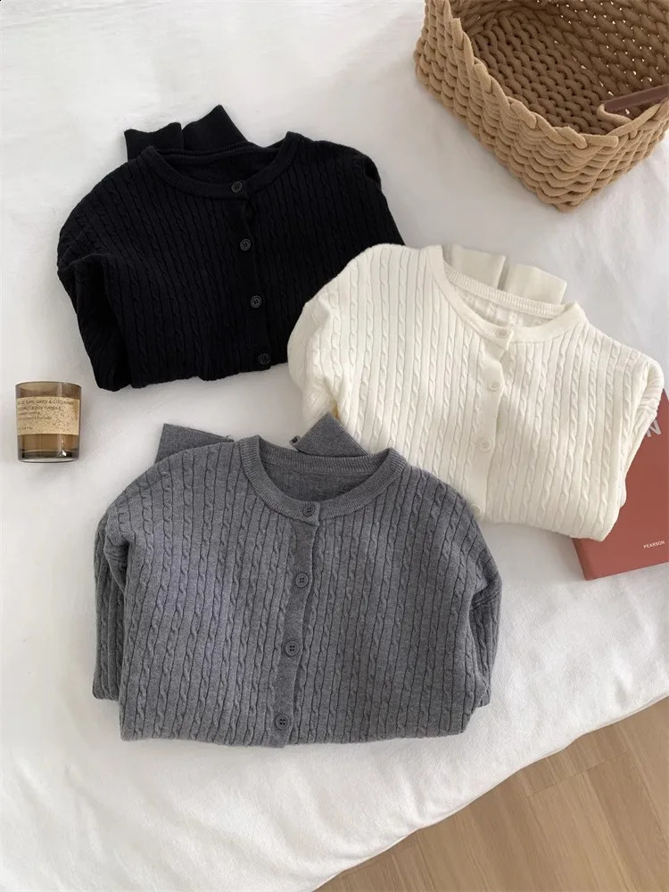 Zjaiss Single Breasted Casual Knitted Sweater Oneck Cardigan Women Autumn Winter Korean Fashion Long Sleeve Tops 250911