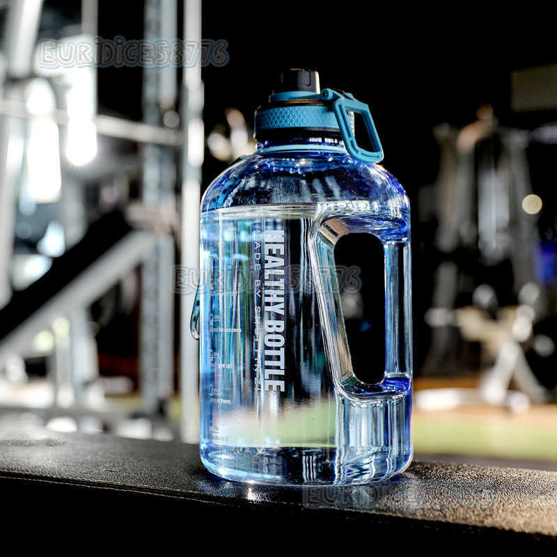 Tonton Water Bucket Cup Gradient Fashion Sports 22l Large Capacity Fitness Water Bottle with Straw and Portable Handle H250911