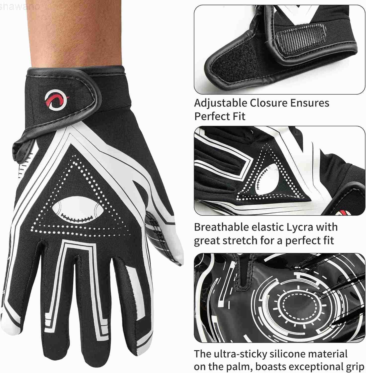 Football Gloves UltraSticky Receiver Gloves for Kids for BoysGirlsW250911