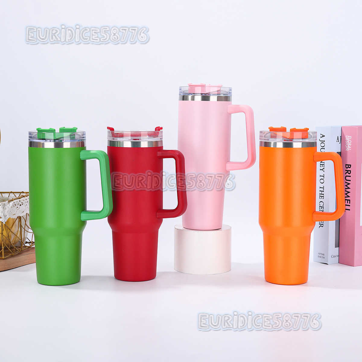 40oz Large Capacity Car Cup 304 Stainless Steel Insulated Cup Outdoor with Handle Gift Cup H250911