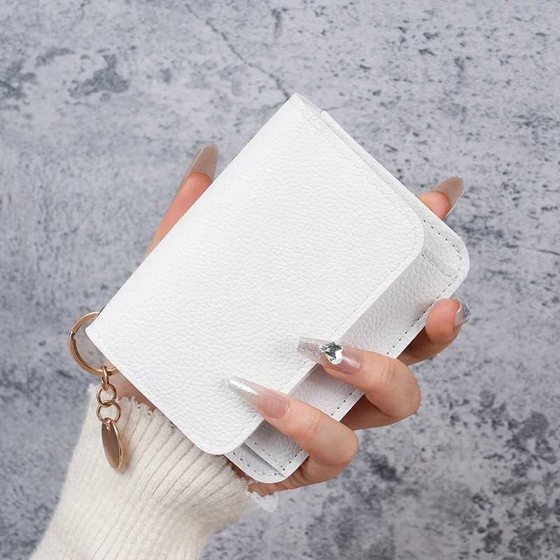 Vintage Solid Color Short Wallet Portable Bifold Coin Purse Womens Credit Card Holder W250911