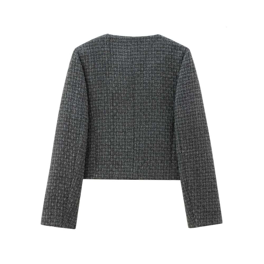 DHEssentials 2025 Fashion Small Chanel Style Single-Breasted Elegant Short Coat for Women 1231352