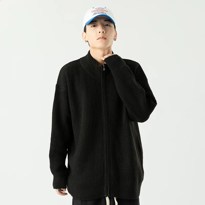 Vintage Long Sleeve Cardigan Women Zip Up Sweater Coat Oneck Elegant Knitted Cardigans Top Fashion Autumn Green Knitwear 250911