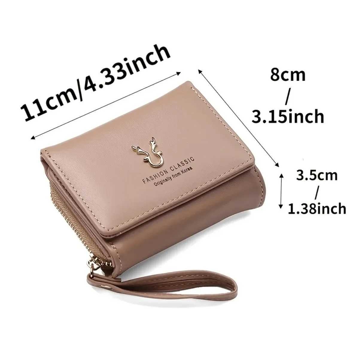 Classic Fashion Three Fold Wallet Coin Card Storage Womens Casual Student Small and Large Capacity W250911