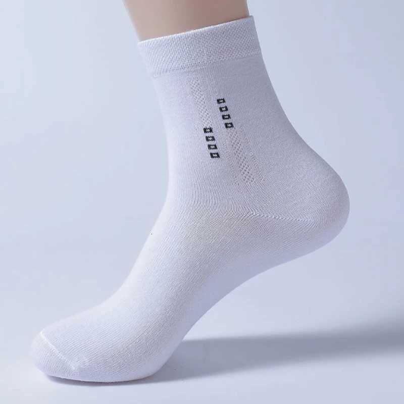 510 Pairs Men Knitted Round Neck Socks Soft Comfortable Business Odor Resistant Sweat Absorbing Breathable Casual Socks D250911