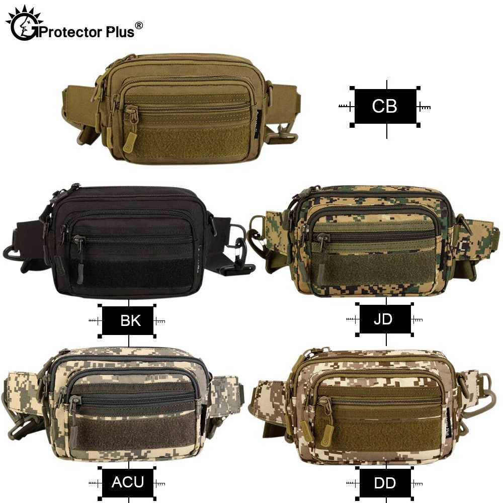 PROTECTOR PLUS Multipurpose Handbag Men Tactical Molle Messenger Bag Waterproof Civilian Camo Climbing Travel Waist bag Sports Z250911