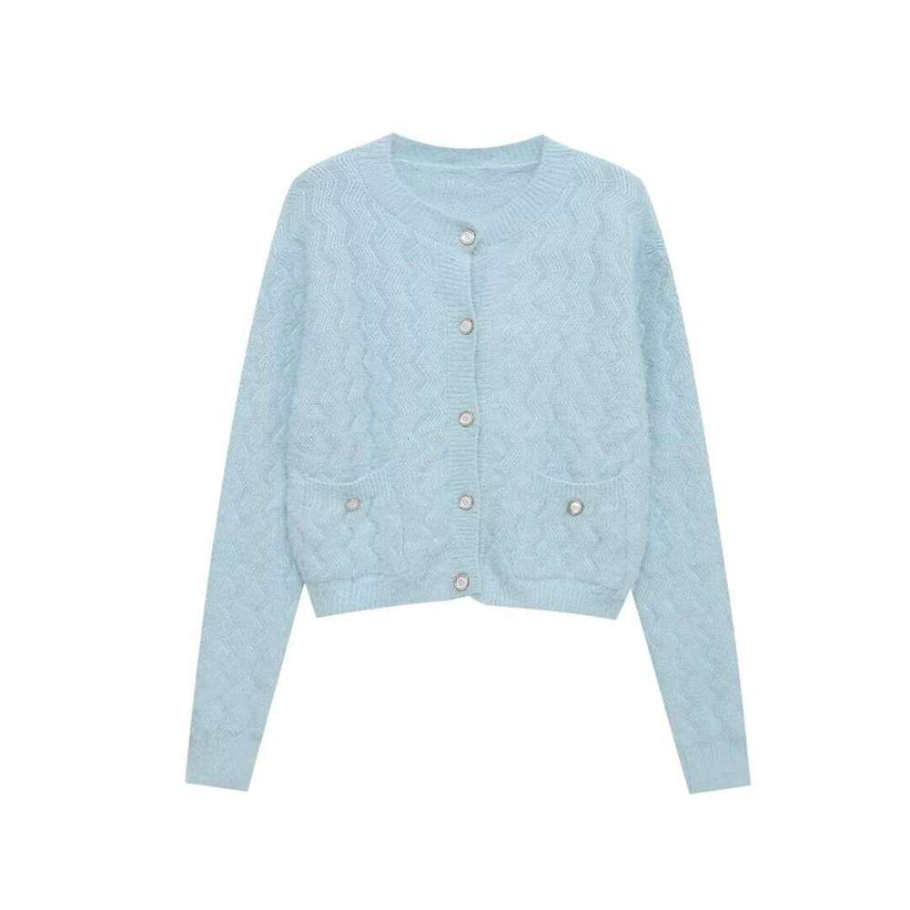 DHEssentials Z Fengfeng 2025 New Fashionable Elegant Women's Casual Simple Gentle Style Knitted Cardigan 930101