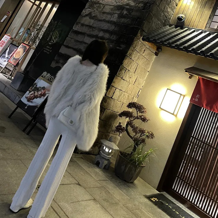 Knitted Highwaisted Mopping Wideleg Pants Womens Winter Thin Drape Vertical Pleats Straight Trousers 250911