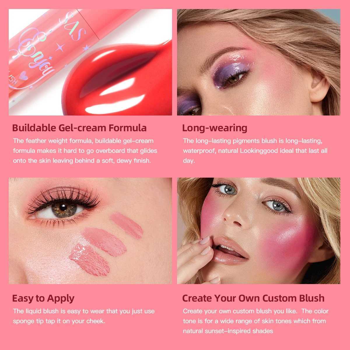 SAS Liquid Blush With a buildable gel cream formula it allows you to create various shades of cheek color W250911