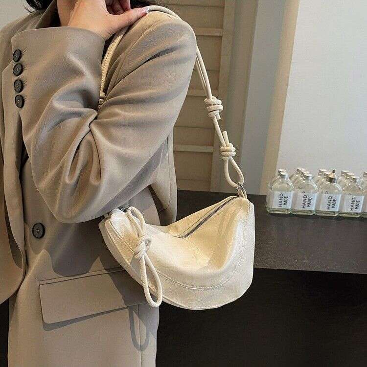 2025 New Fashionable Design Single Shoulder Crossbody Bag With Elegant Solid Color Glossy Fresh Dumpling Texture