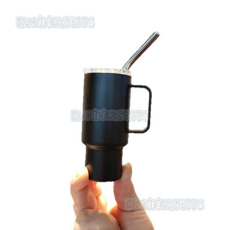Stainless Steel 2oz Mini Handle Shot Glass Portable Car Straw Insulated Cup 60ml Cup H250911