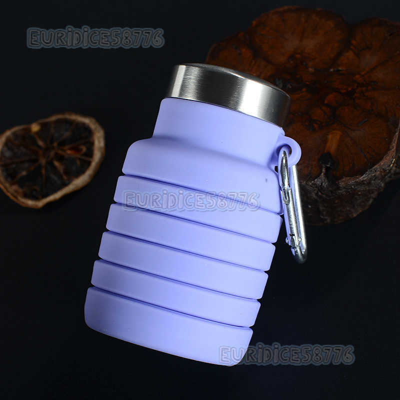 New Water Cup Outdoor Sports Water Bottle Cup with Carabiner 500ml Water Bottle H250911