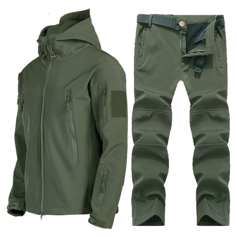 Clothing Soft Shell Jacket Men's Winter Plus Veet Warm Mountaineering Waterproof Windproof Ski Cycling Suit