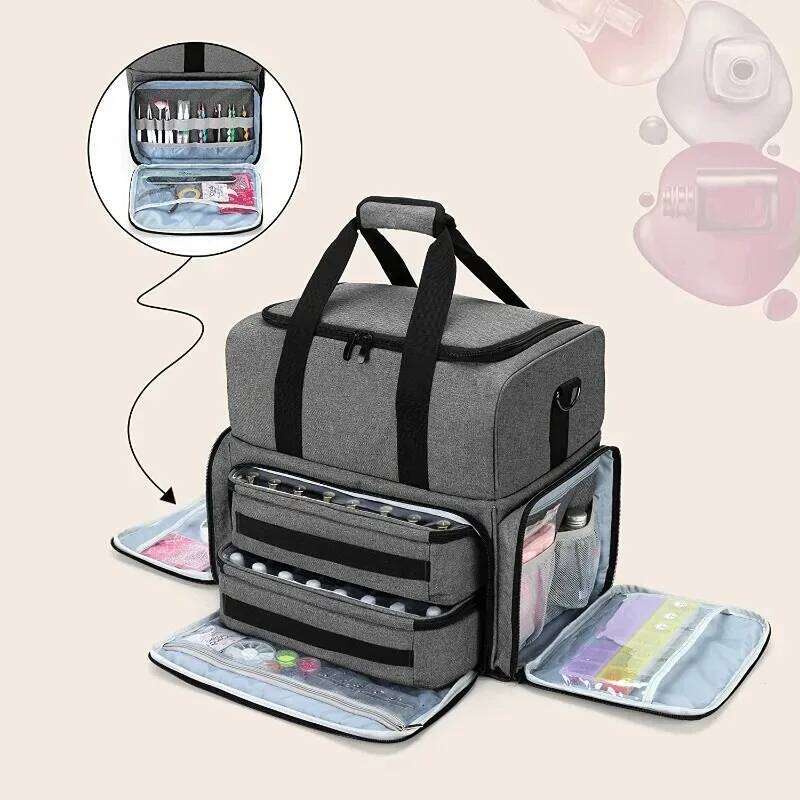 Polish Bag Storage Case Travel Carrying For Nail Art Accessories Holds Bags Portable Cosmetic Handbag Organizer
