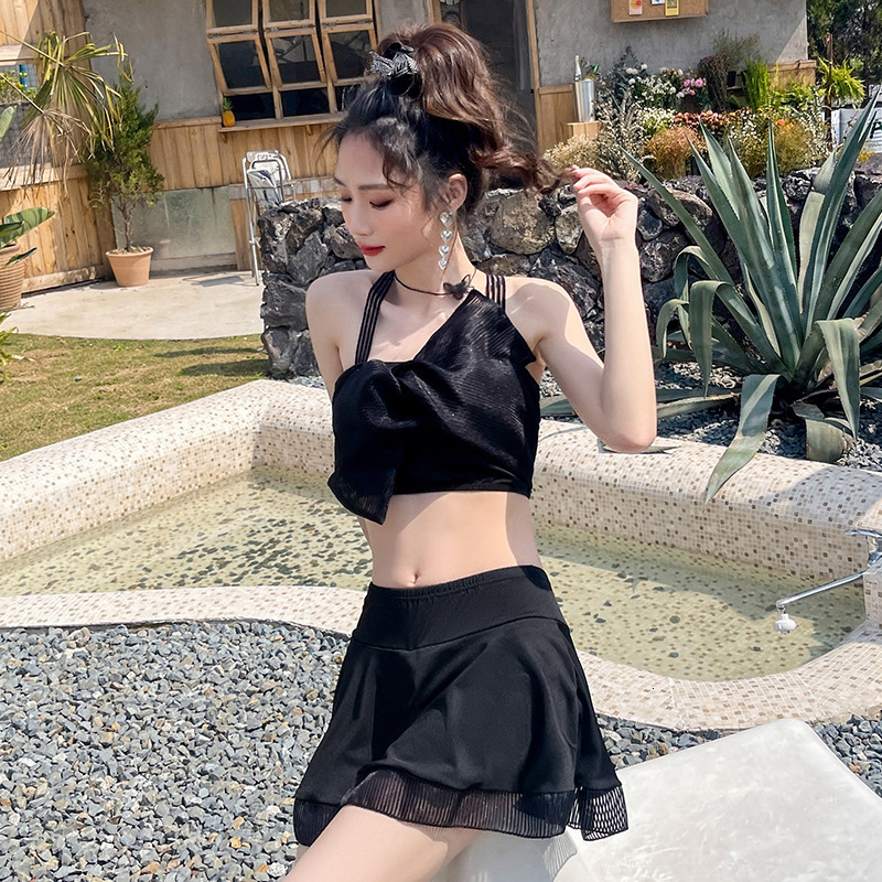 2024 New Two-Piece Skirt Bikini Conservative for Women High-End Slimming Beach Swimsuit