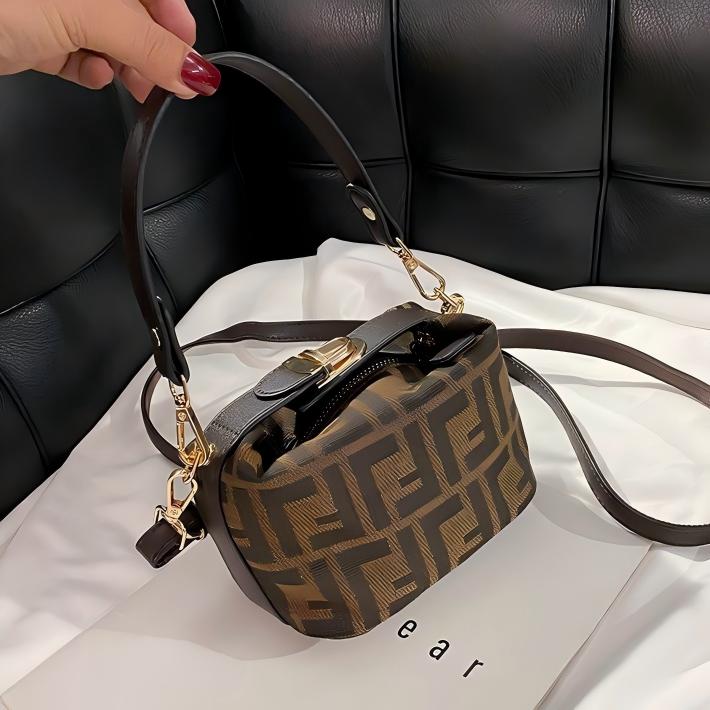 Free shipping designer bag Letter printed shoulder bag handbag crossbody women's bag vintage casual pillow bag coffee