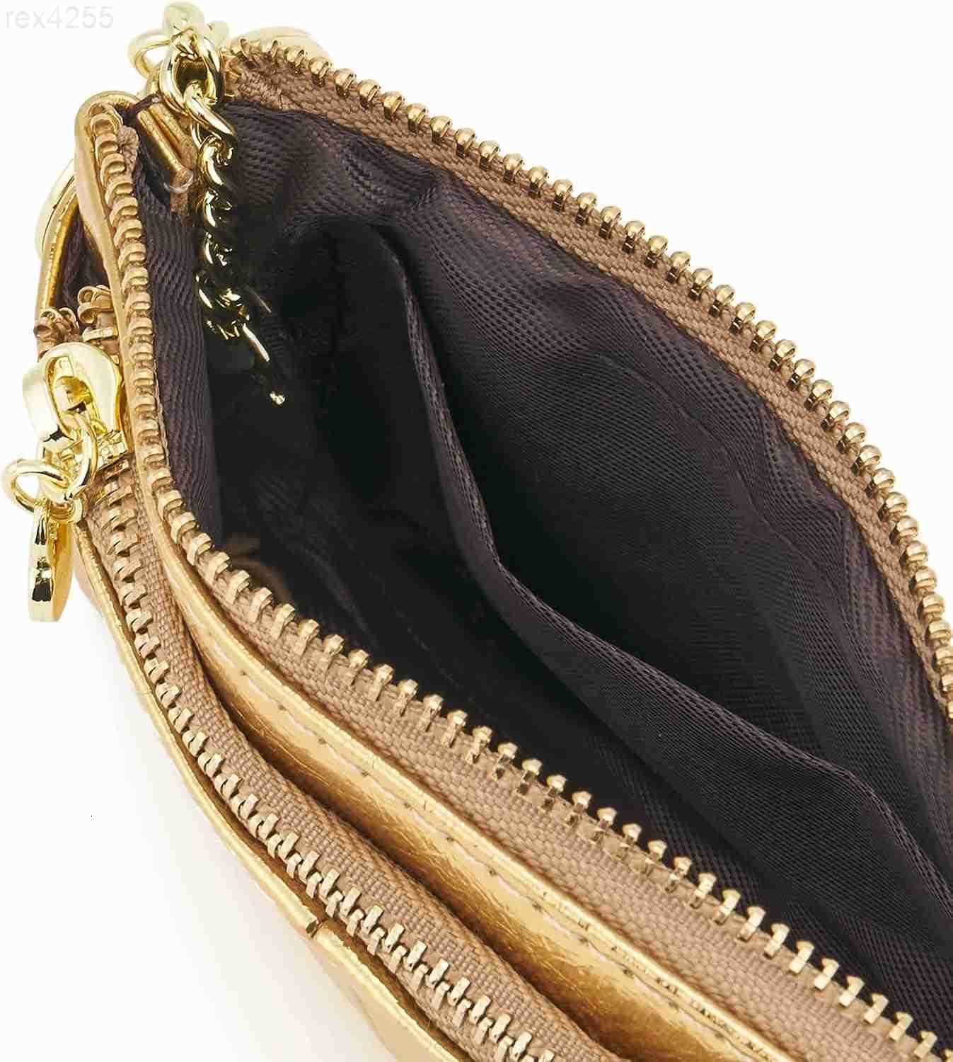 Women Genuine Leather Zip Mini Coin Purse With Key Ring Triple Zipper Card Holder WalletW250911