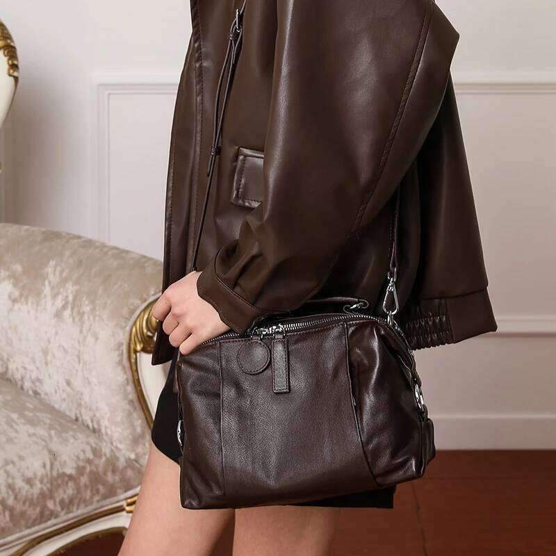 Women's Genuine High Quality Fashion Soft Cow Leather Handbag Lady Shoulder Bag New