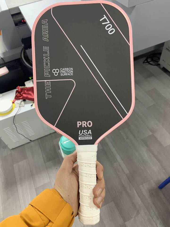 T700 Carbon Fiber Pickleball Paddle, Carbon Friction Surface, Polymer Honeycomb Core, Enhanced Power, Spin and Control, 16mm