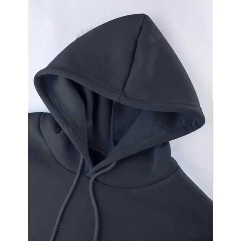 2025 Women Oversized Fleece Hoodies Female Long Sleeve Hooded Sweatshirt with Pentagram Leopard Print Casual Loose PulloverZ250918